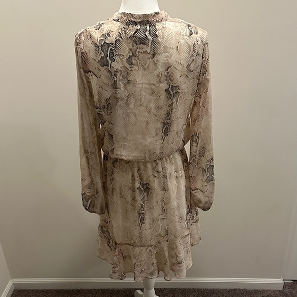 White House Black Market Beige Snake Print Dress - Picture 7 of 8